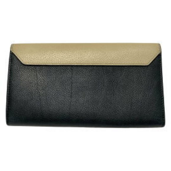 Louis Vuitton Long Leather II Lockme Portefeuille Wallet Noir Black Vanille - Picture 1 of 5
